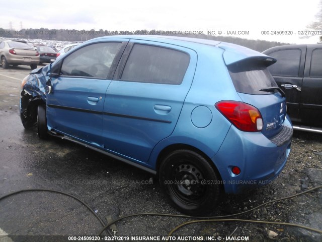 ML32A3HJ0EH026162 - 2014 MITSUBISHI MIRAGE DE BLUE photo 3