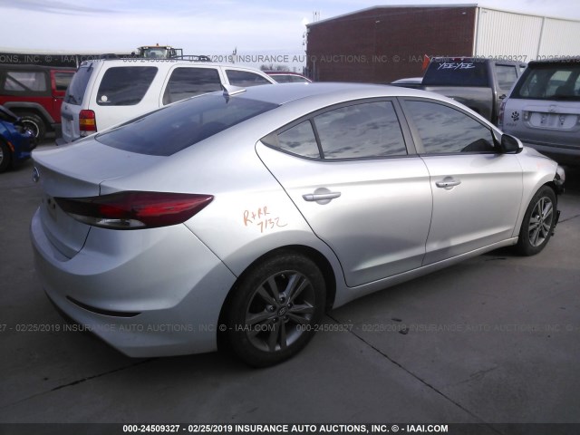 5NPD84LF2HH028365 - 2017 HYUNDAI ELANTRA SE/VALUE/LIMITED SILVER photo 4