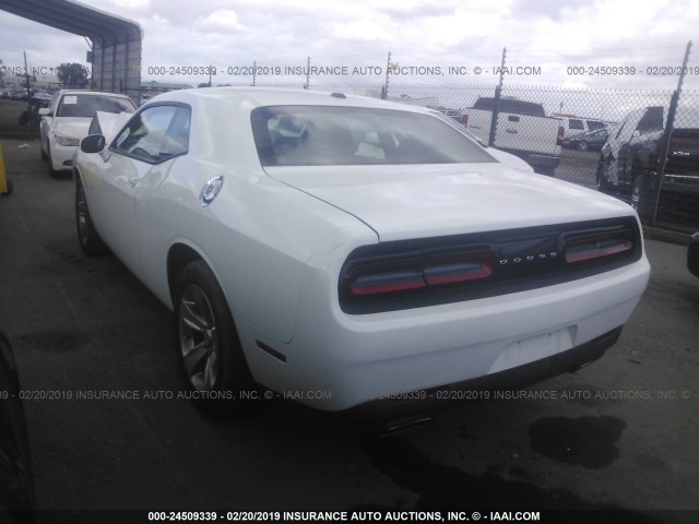 2C3CDZAG7FH839783 - 2015 DODGE CHALLENGER SXT WHITE photo 3