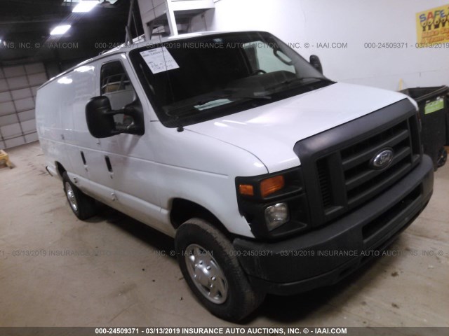 1FTSS3EL3DDA33743 - 2013 FORD ECONOLINE E350 SUPER DUTY VAN WHITE photo 1