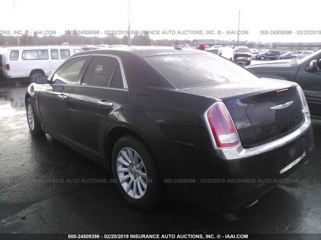 2C3CCAAG3EH335704 - 2014 CHRYSLER 300 BLACK photo 3