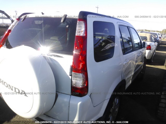 JHLRD78925C054044 - 2005 HONDA CR-V SE/EX WHITE photo 4