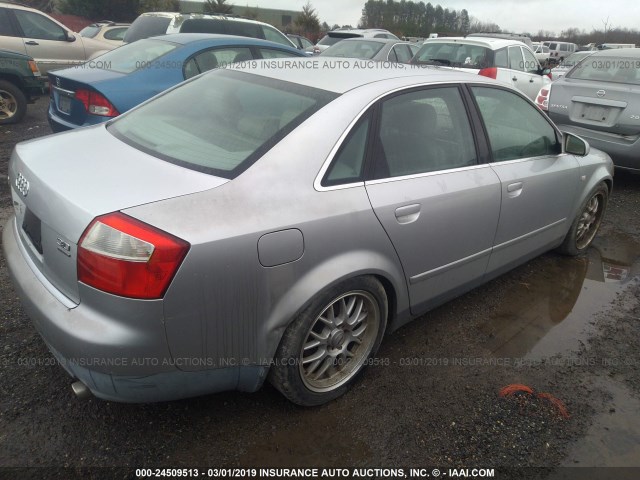 WAULT68E93A219591 - 2003 AUDI A4 3.0 QUATTRO SILVER photo 4