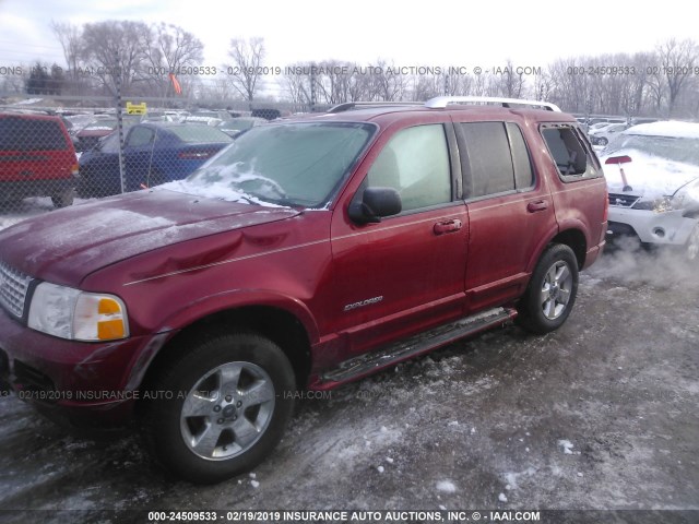 1FMDU75K04UB25633 - 2004 FORD EXPLORER LIMITED RED photo 6