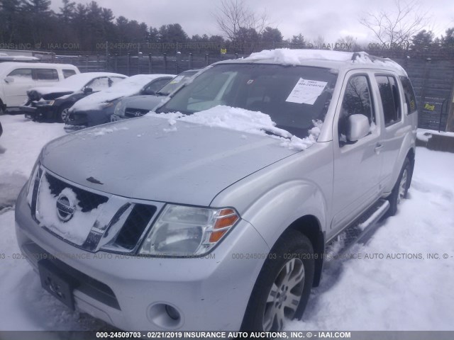 5N1AR1NB0AC627741 - 2010 NISSAN PATHFINDER S/LE/SE SILVER photo 2