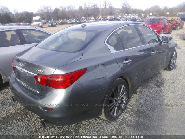 JN1FV7AR0HM871313 - 2017 INFINITI Q50 RED SPORT 400 GRAY photo 4