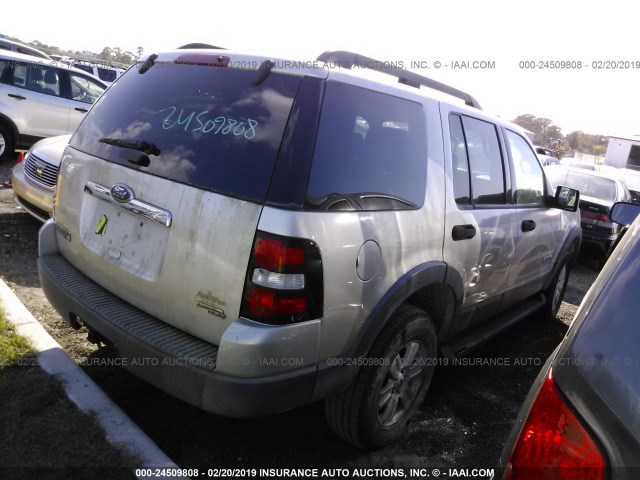 1FMEU63E06UA92731 - 2006 FORD EXPLORER XLT SILVER photo 4