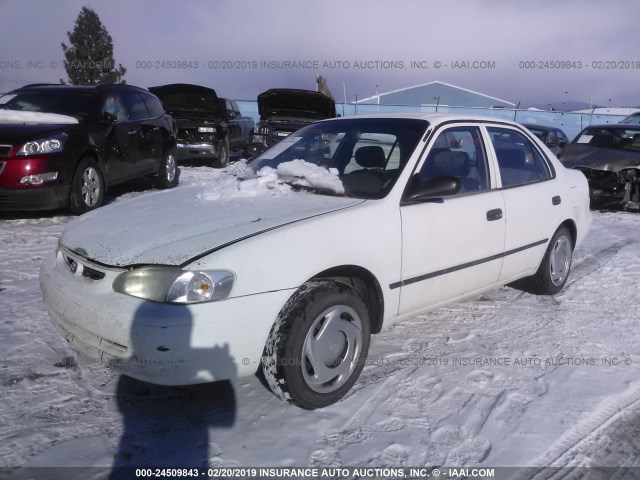 1NXBR12EXYZ393860 - 2000 TOYOTA COROLLA VE/CE/LE WHITE photo 2