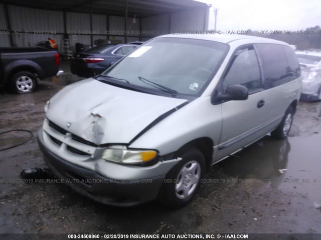 2B4GP2532YR764536 - 2000 DODGE CARAVAN GREEN photo 2