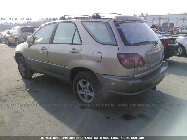 JT6HF10UXX0027203 - 1999 LEXUS RX 300 GOLD photo 3