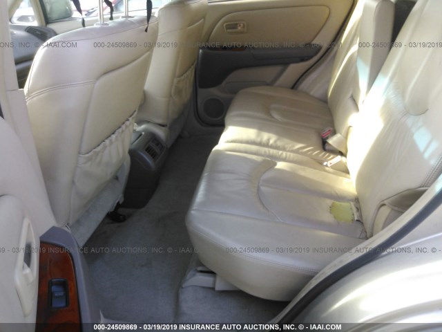 JT6HF10UXX0027203 - 1999 LEXUS RX 300 GOLD photo 8