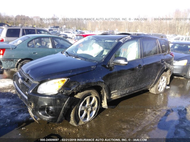 2T3DK4DV9BW040231 - 2011 TOYOTA RAV4 LIMITED BLACK photo 2