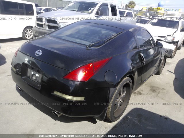 JN1AZ34E23T012769 - 2003 NISSAN 350Z COUPE BLACK photo 4