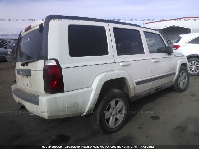 1J8HG48K98C117042 - 2008 JEEP COMMANDER SPORT თეთრი ფოტო 4