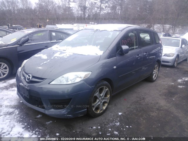 JM1CR29L290347077 - 2009 MAZDA 5 BLUE photo 2