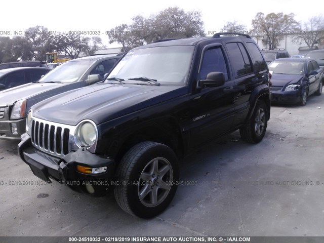 1J4GK58K43W612161 - 2003 JEEP LIBERTY LIMITED BLACK photo 2