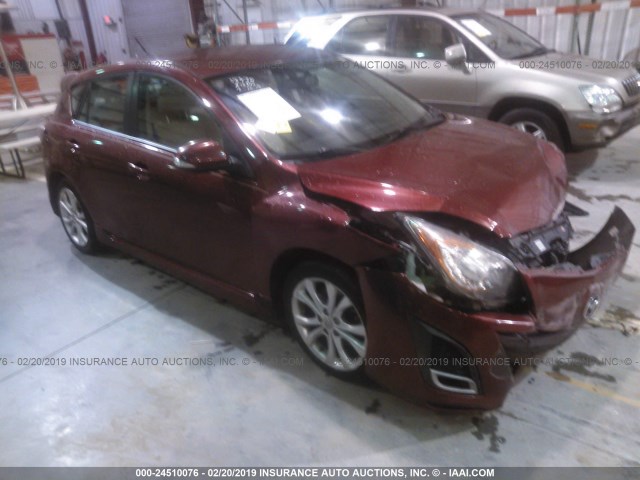 JM1BL1H5XA1228444 - 2010 MAZDA 3 S MAROON photo 1