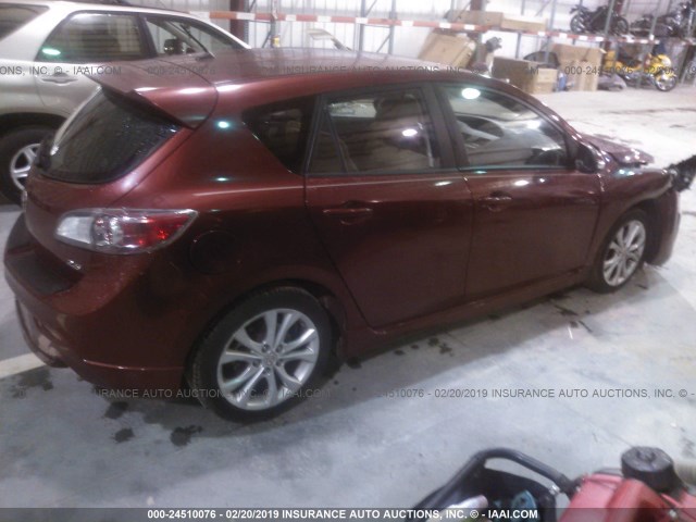 JM1BL1H5XA1228444 - 2010 MAZDA 3 S MAROON photo 4