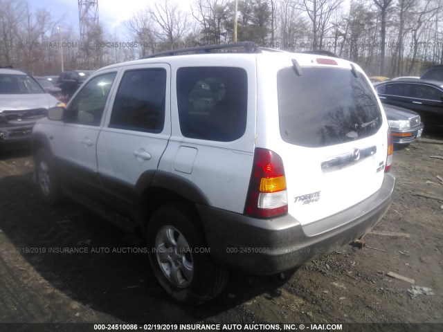 4F2YU081X1KM45100 - 2001 MAZDA TRIBUTE LX/ES WHITE photo 3