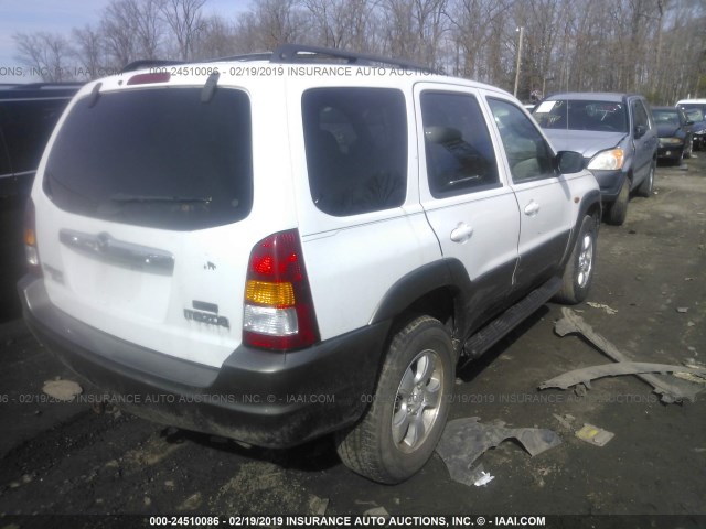 4F2YU081X1KM45100 - 2001 MAZDA TRIBUTE LX/ES WHITE photo 4