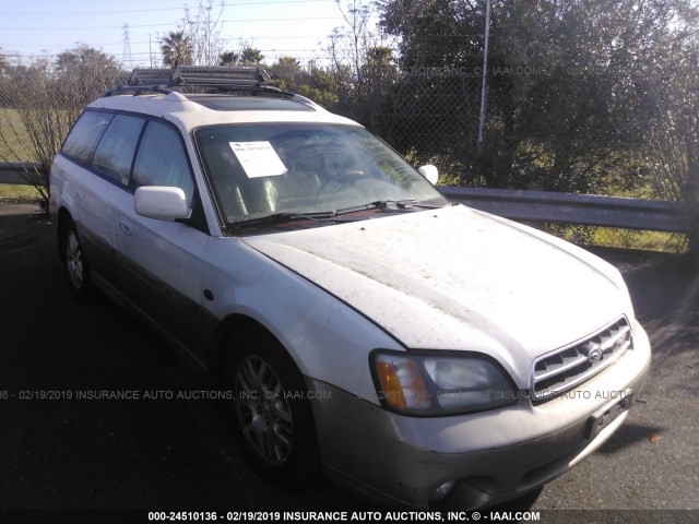 4S3BH806827611084 - 2002 SUBARU LEGACY OUTBACK H6 3.0 LL BEAN WHITE photo 1