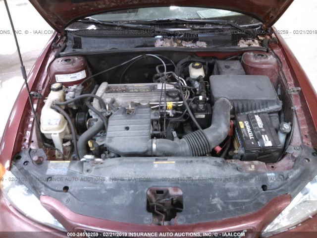 1G2NF52FX2C280194 - 2002 PONTIAC GRAND AM SE1 BURGUNDY photo 10