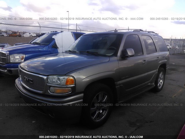 1GKEK63U16J139210 - 2006 GMC YUKON DENALI GRAY photo 2