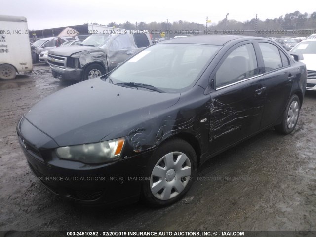 JA3AU16U58U035273 - 2008 MITSUBISHI LANCER DE BLACK photo 2