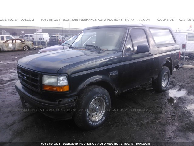 1FMEU15N5TLA87350 - 1996 FORD BRONCO U100 BLACK photo 2