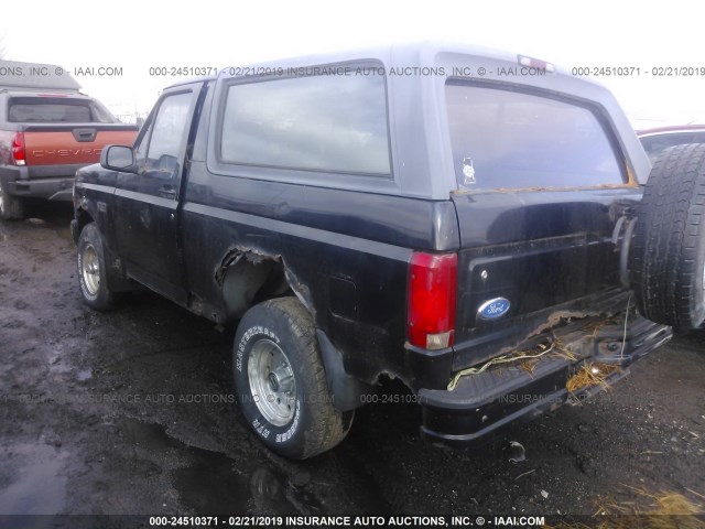 1FMEU15N5TLA87350 - 1996 FORD BRONCO U100 BLACK photo 3