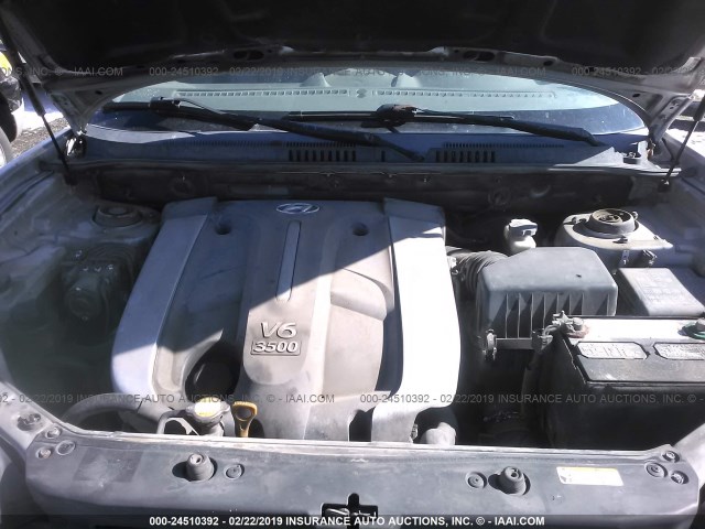 KM8SC73E64U854453 - 2004 HYUNDAI SANTA FE GLS/LX SILVER photo 10