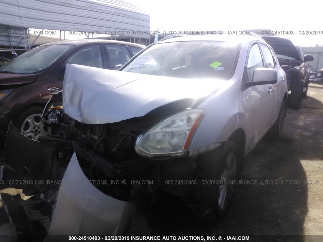 JN8AS5MT7CW264337 - 2012 NISSAN ROGUE S/SV SILVER photo 2