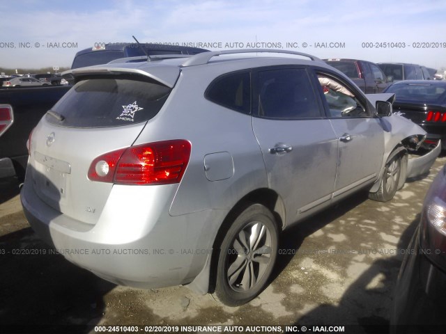 JN8AS5MT7CW264337 - 2012 NISSAN ROGUE S/SV SILVER photo 4