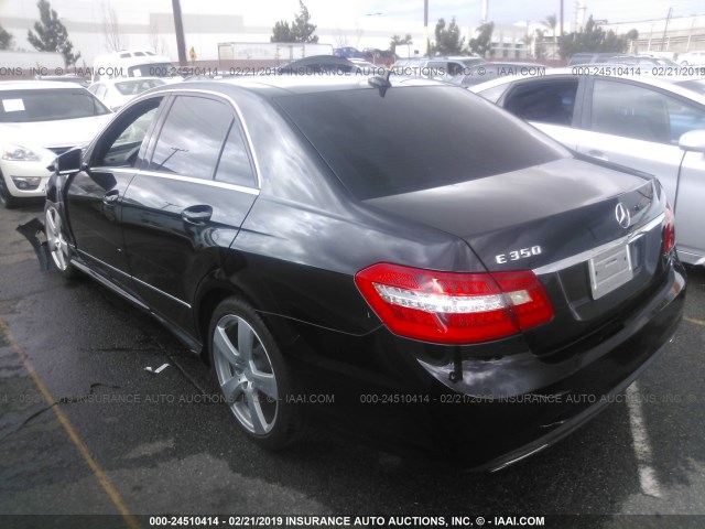 WDDHF5GB6BA291337 - 2011 MERCEDES-BENZ E 350 BLACK photo 3