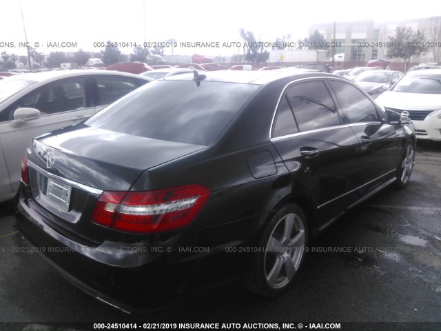 WDDHF5GB6BA291337 - 2011 MERCEDES-BENZ E 350 BLACK photo 4