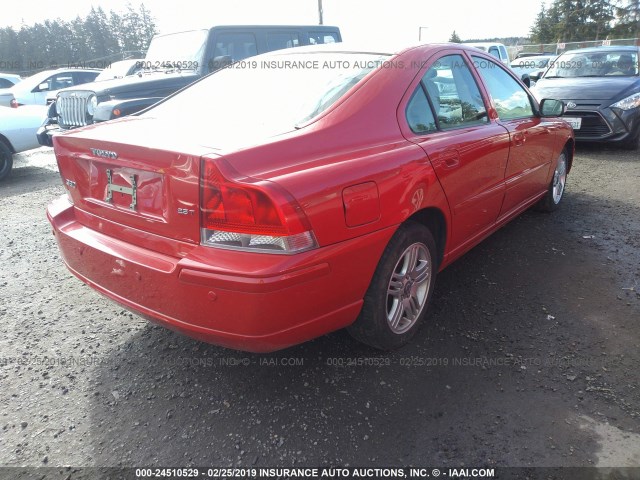 YV1RS592672617494 - 2007 VOLVO S60 2.5T RED photo 4