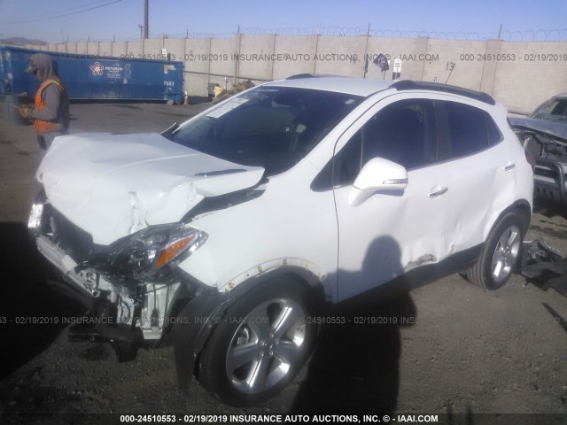 KL4CJASB5GB581180 - 2016 BUICK ENCORE WHITE photo 2