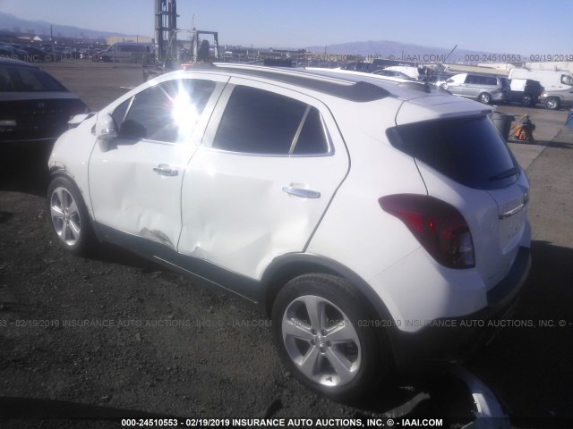 KL4CJASB5GB581180 - 2016 BUICK ENCORE WHITE photo 3