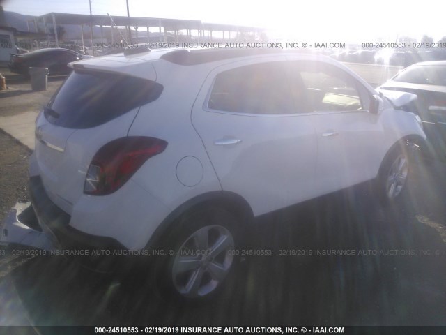 KL4CJASB5GB581180 - 2016 BUICK ENCORE WHITE photo 4