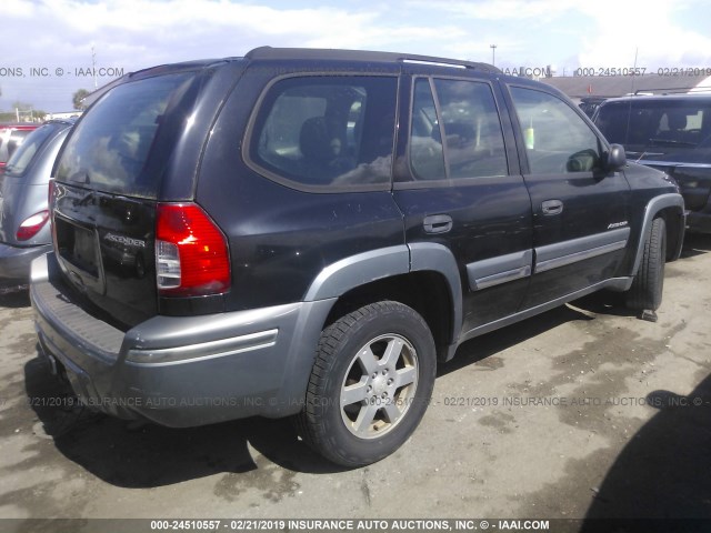 4NUDS13S842102322 - 2004 ISUZU ASCENDER S/LS/LIMITED BLACK photo 4