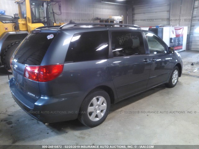 5TDZK23C57S007312 - 2007 TOYOTA SIENNA CE/LE GRAY photo 4