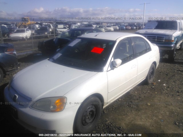 JHMES96633S021139 - 2003 HONDA CIVIC HYBRID WHITE photo 2