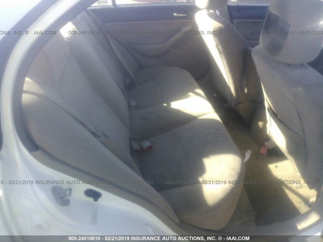 JHMES96633S021139 - 2003 HONDA CIVIC HYBRID WHITE photo 8