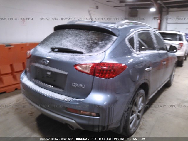 JN1BJ0RR5GM262545 - 2016 INFINITI QX50 Light Blue photo 4