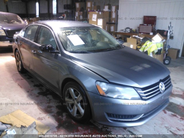 1VWBH7A30CC035477 - 2012 VOLKSWAGEN PASSAT SE GRAY photo 1