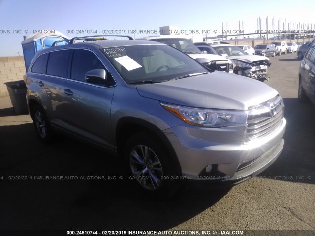 5TDZKRFH0GS183894 - 2016 TOYOTA HIGHLANDER LE/LE PLUS ვერცხლისფერი ფოტო 1