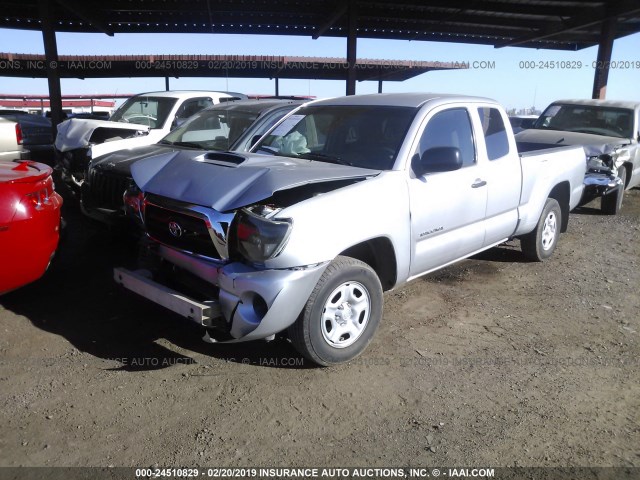 5TETX4CN9AZ690033 - 2010 TOYOTA TACOMA ACCESS CAB ვერცხლისფერი ფოტო 2