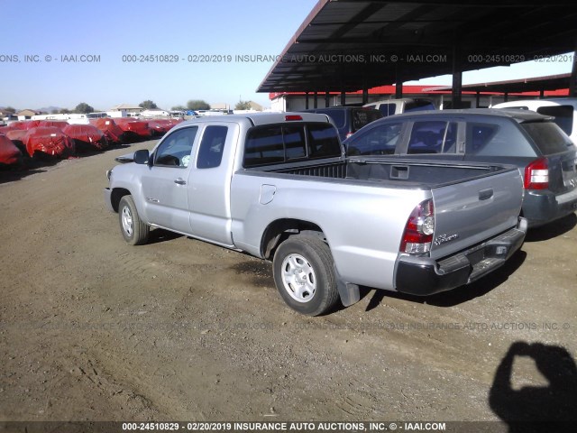 5TETX4CN9AZ690033 - 2010 TOYOTA TACOMA ACCESS CAB ვერცხლისფერი ფოტო 3