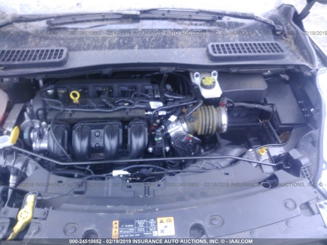 1FMCU0F74JUA24961 - 2018 FORD ESCAPE S GRAY photo 10