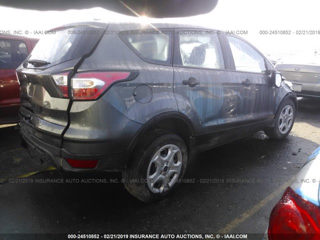 1FMCU0F74JUA24961 - 2018 FORD ESCAPE S GRAY photo 4